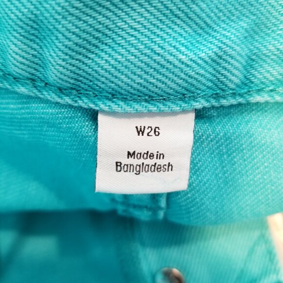 Calvin Klein High Waisted Relaxed Straight Leg Jeans Size 26 Teal NWT - Picture 9 of 11